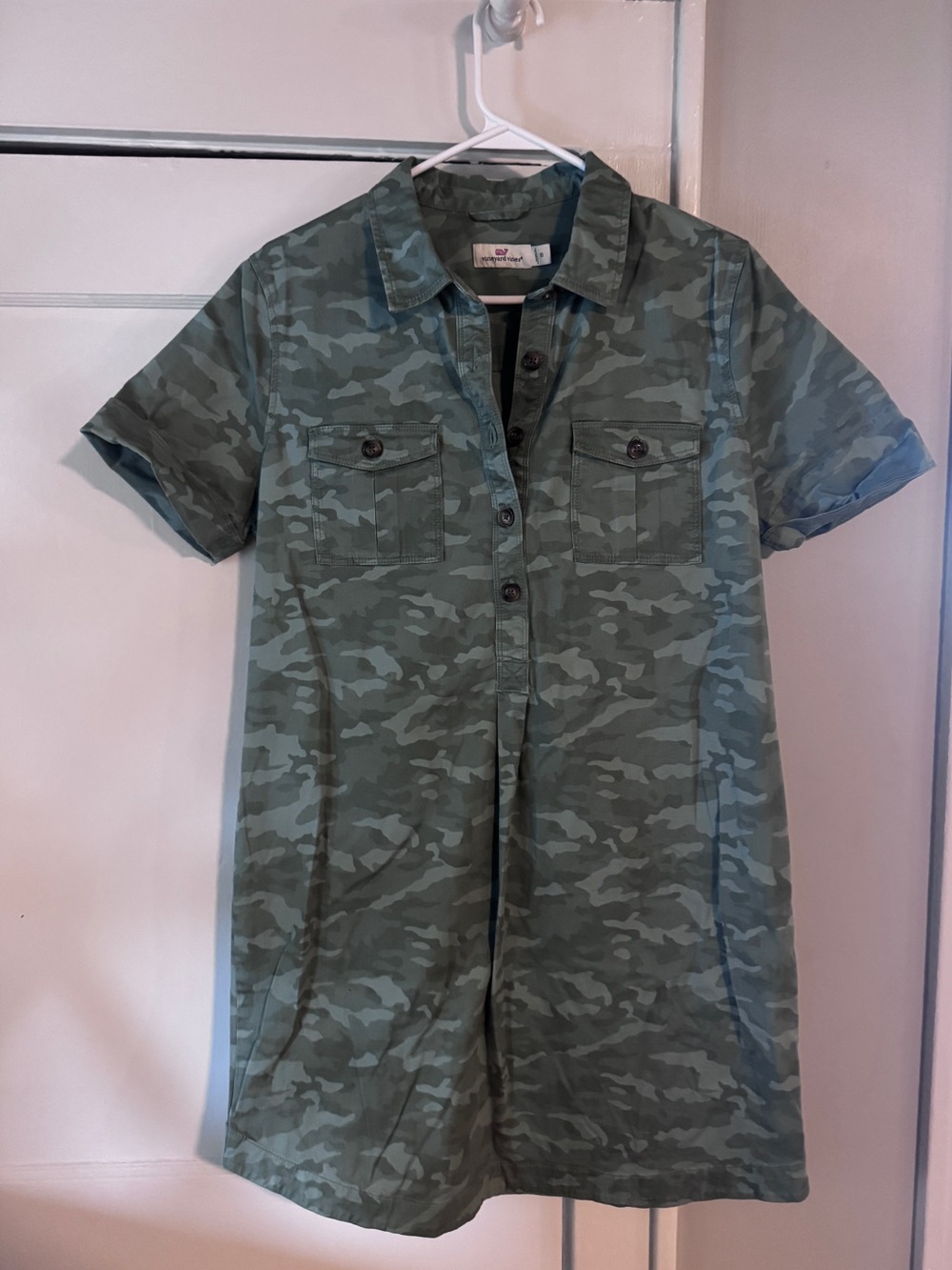 Vineyard Vines Olive Green Camo Button-Up Shirt